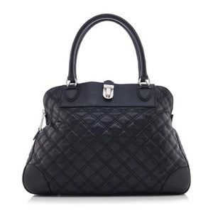 Marc Jacobs Whitney quilted black with silver bag